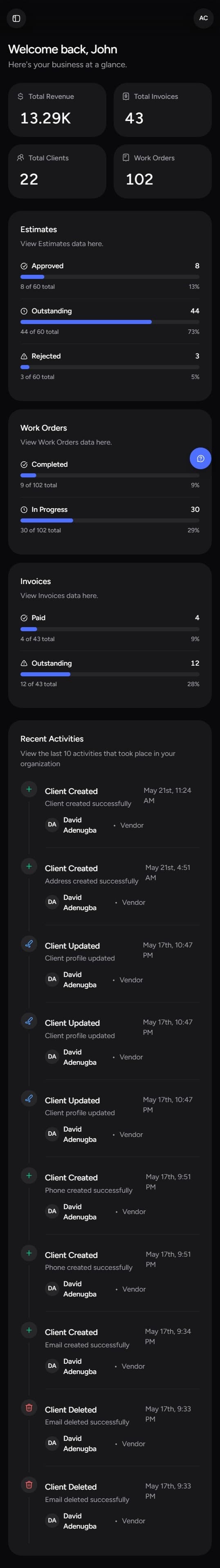 InvoicePro Dashboard
