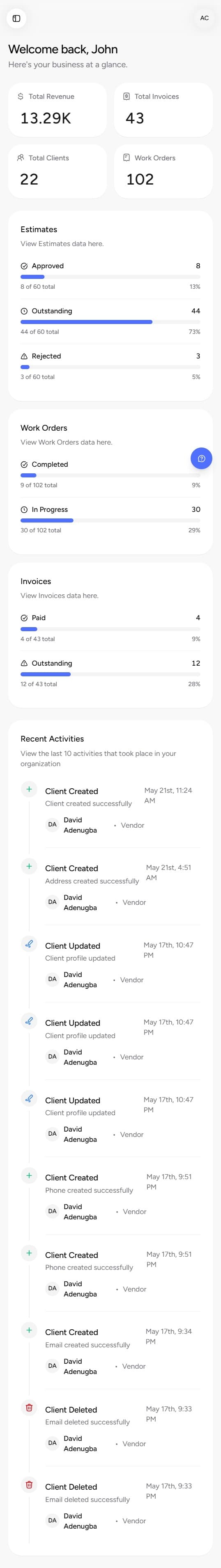 InvoicePro Dashboard